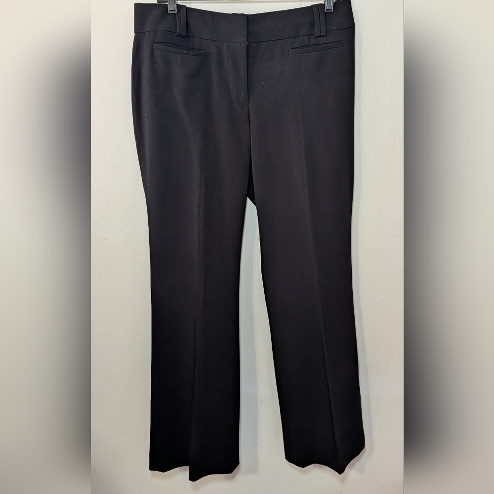 Loft Julie Trouser Pants Black Straight Leg Office Business Women's Size 8P